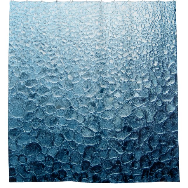 Black and grey floral area rug shower curtain (Front)