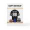 Black and Grey Football Jersey Happy Birthday