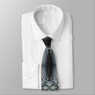 Black and Grey Fractal Tie