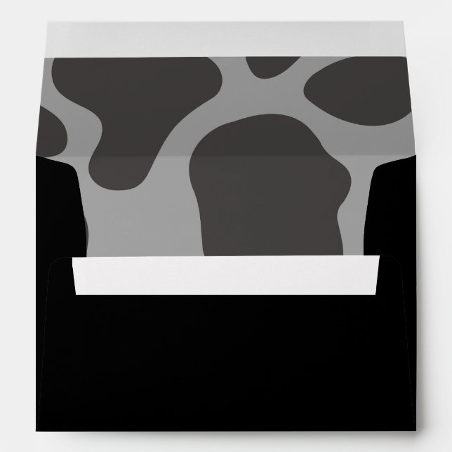 Black and grey invitation envelope (Back (Bottom))