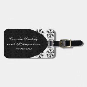 Black and Grey Kaleidoscope Luggage Tag