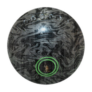 Black And Grey Lawn Bowl, Glass Chopping Board