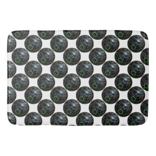 Black And Grey Lawn Bowl, Memory Foam Bathmat