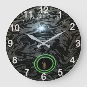 Black And Grey Lawn Bowl, Wall Clock