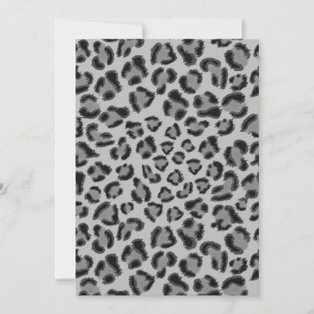 Black and grey Leopard pattern, cheetah pattern    Announcement (Front)