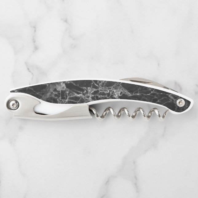 Black And Grey Marbled Corkscrew (Front)
