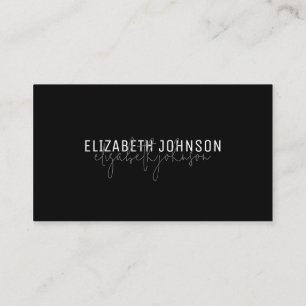 Black and Grey Minimalist Simple QR Code Business Card