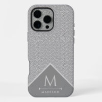 Black and Grey Modern Geometric Wavy Curved Lines