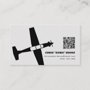 Black and Grey Modern T-6 UPT Business Card