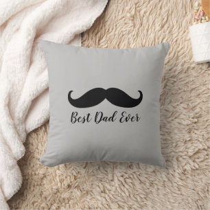 Black and Grey Moustache Cushion