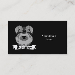 Black and Grey Schnauzer Business Card