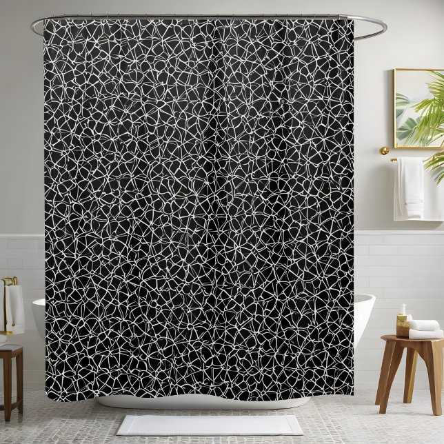 Black and Grey Shower Curtain (Creator Uploaded)