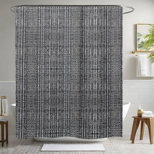 Black and Grey Shower Curtain Style 2 (Creator Uploaded)