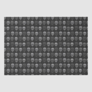 Black and Grey Skull Print Tissue Paper