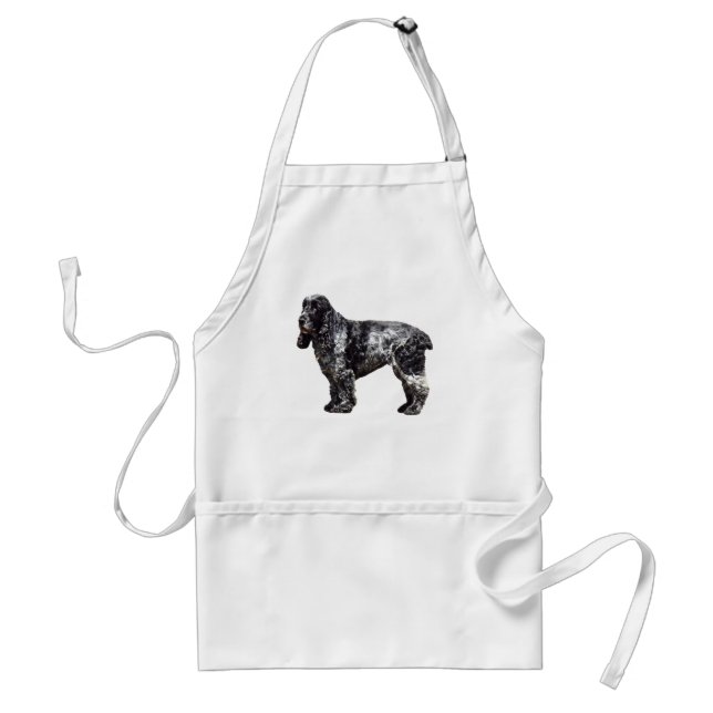 Black and Grey Spaniel Standard Apron (Front)