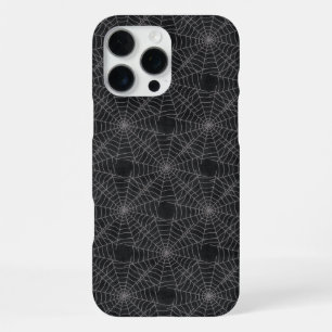 Black and Grey Spiderweb Gothic Pattern iPhone 16 Pro Max Case
