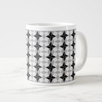 Black and Grey Starbust and Rhombus Pattern