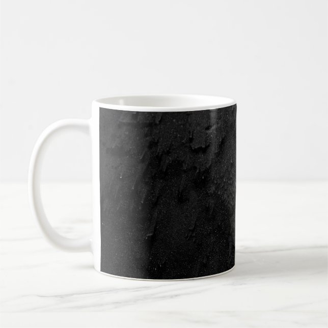 Black and grey stone fragment coffee mug (Left)