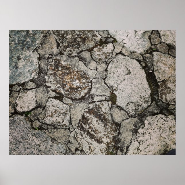 Black and grey stone fragment poster (Front)