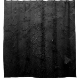 Black and grey stone fragment shower curtain