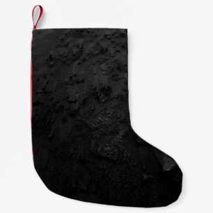 Black and grey stone fragment small christmas stocking