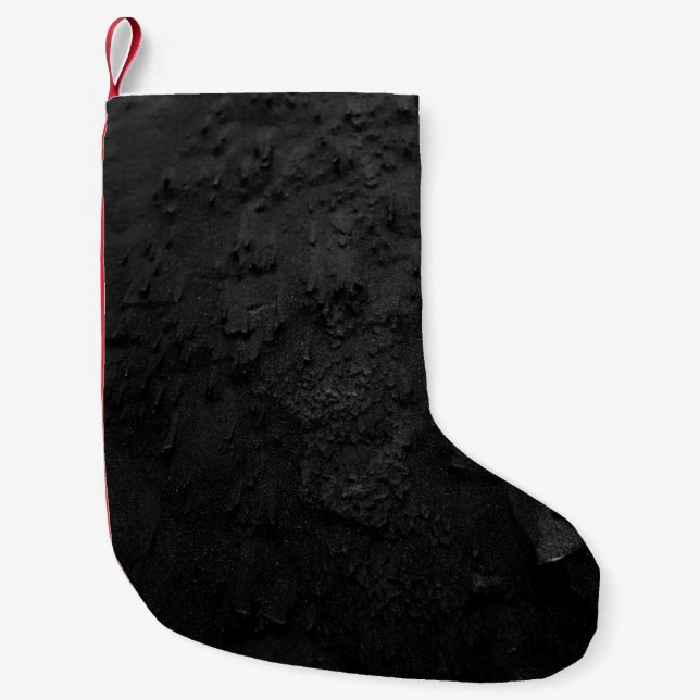 Black and grey stone fragment small christmas stocking (Front)