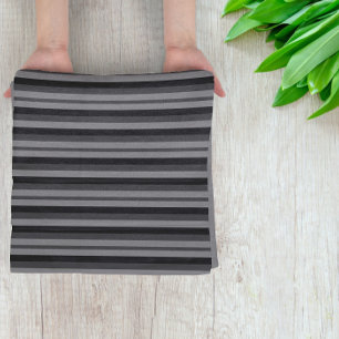 black and grey stripes bath towel set