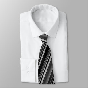 Black and grey stripes on black gift tie