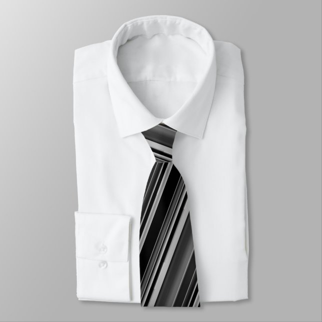 Black and grey stripes on black gift tie (Tied)