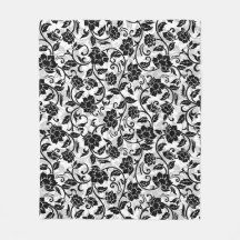 Black and Grey Swirling Flowers