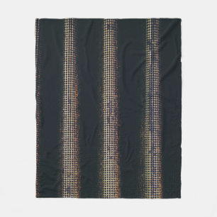 Black and grey textile fleece blanket
