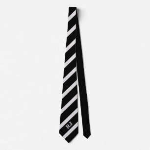 Black and Grey Tie With Monogram