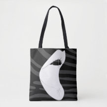 Black and grey tote bag