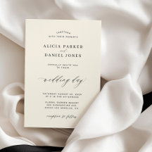 Black and ivory elegant classic minimalist wedding