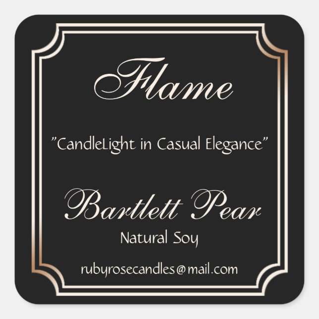 Black and Ivory Scallop Frame Candle Label v3 (Front)