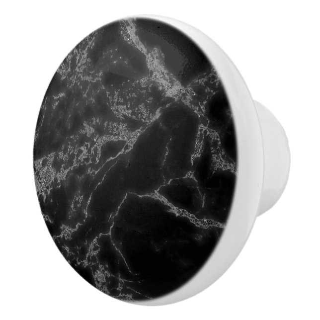 Black And Light Grey Ceramic Knob (Right)