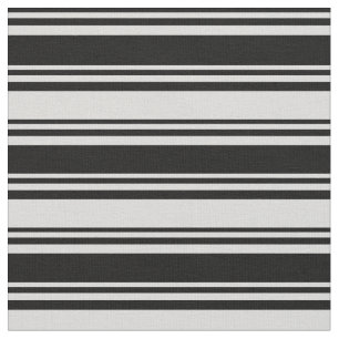 Black and Light Grey Coloured Stripes Pattern Fabric