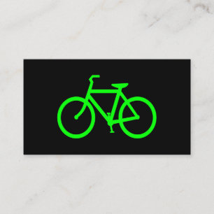 Black and Lime Green Bicycle Business Card