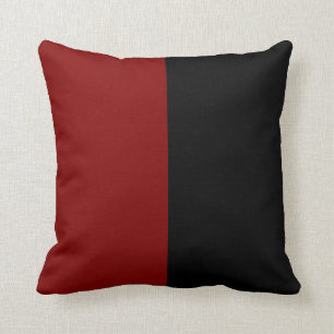 Black and Maroon Split Colour. Cushion