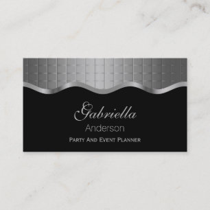Black And Metal Look Business Cards