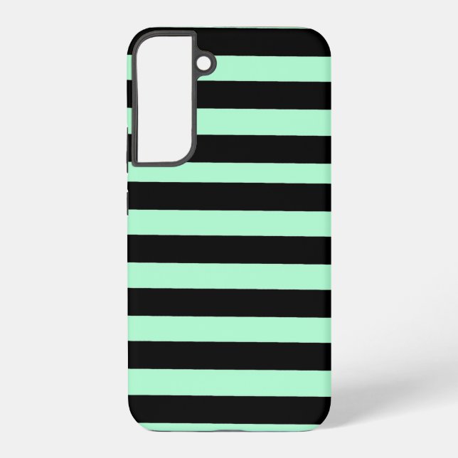 Black and Mint Green Samsung Galaxy S22+ Case (Back)