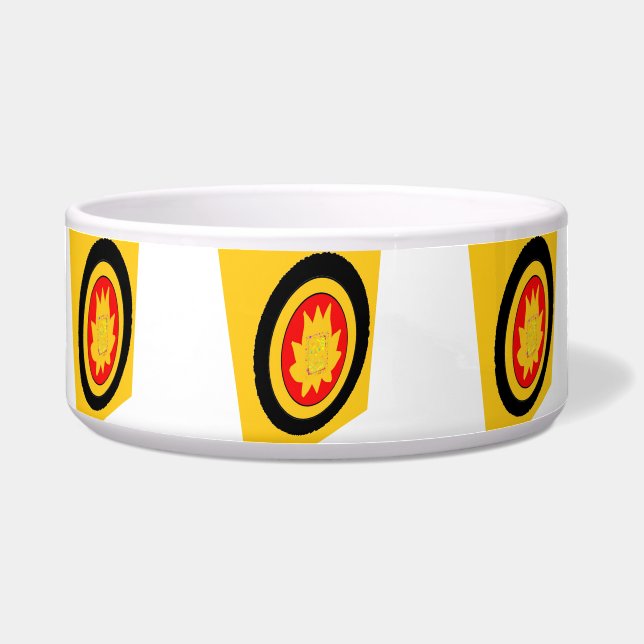 Black and mustard coloured graphic modern art (Front)