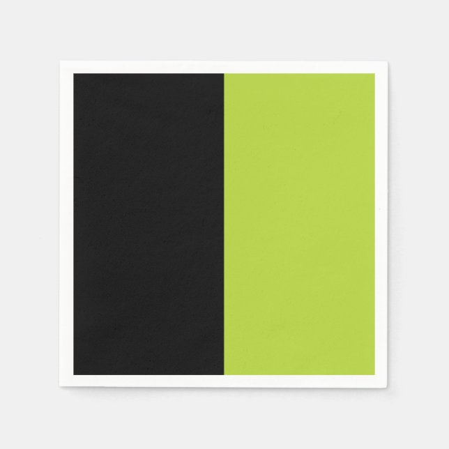 Black and Neon Green Napkin (Front)