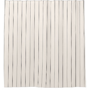 Black and Off White Stripes Shower Curtain