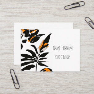 Black and orang plant business card