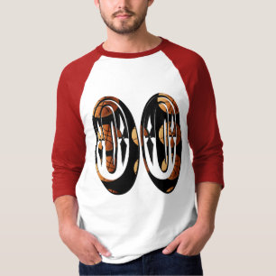 Black And Orange Basketball Number 00, T-Shirt