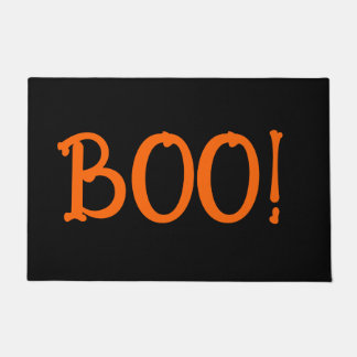 Black and Orange Bony Boo! Doormat