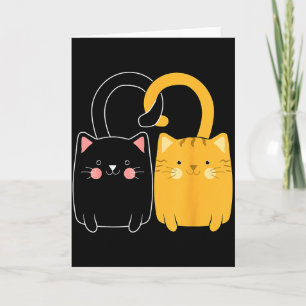 Black And Orange Cat Valentine Ginger Cat Valentin Card