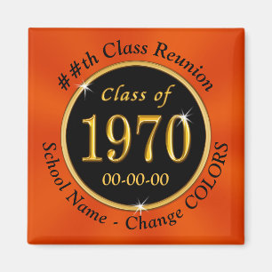 Black and Orange Class of 1970, 50 year Reunion Magnet