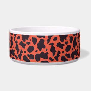 Black and orange Cow Pattern Print
